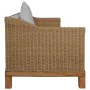 Sofagarnitur aus natürlichem Rattan mit Kissen, 2-teilig von vidaXL, Sofas - Ref: Foro24-278615, Preis: 1,00 €, Rabatt: %