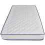 Bed with viscoelastic mattress white synthetic leather 180x200cm by vidaXL, Beds and slatted bases - Ref: Foro24-277558, Pric...