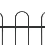 Garden fence with black steel hoop tips 8.5x1 m by vidaXL, fence panels - Ref: Foro24-277660, Price: 404,24 €, Discount: %