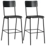 3-piece black steel high table and stools set by vidaXL, Furniture sets for kitchens and dining rooms - Ref: Foro24-276849, P...