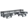 6-piece gray wood pallet garden furniture set by vidaXL, Garden sets - Ref: Foro24-276320, Price: 333,73 €, Discount: %