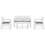 4-piece garden furniture set with white plastic cushions by vidaXL, Garden sets - Ref: Foro24-3052964, Price: 325,07 €, Disco...