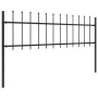 Garden fence with black steel spearheads 3.4x0.6 m by vidaXL, fence panels - Ref: Foro24-277594, Price: 140,74 €, Discount: %