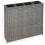 Tall planter with 4 pots 2 pcs gray synthetic rattan by vidaXL, Pots and planters - Ref: Foro24-279080, Price: 291,62 €, Disc...