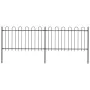 Garden fence with black steel hoop tips 3.4x1 m by vidaXL, fence panels - Ref: Foro24-277657, Price: 160,91 €, Discount: %