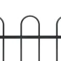 Garden fence with black steel hoop tips 3.4x1 m by vidaXL, fence panels - Ref: Foro24-277657, Price: 160,91 €, Discount: %