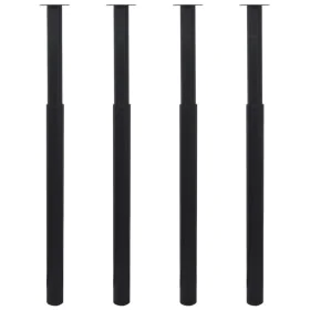 Telescopic table legs 4 units black 710 mm-1100 mm by vidaXL, Table legs - Ref: Foro24-3051488, Price: 95,37 €, Discount: %