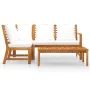 Garden furniture 4 pcs cream cushions solid acacia wood by vidaXL, Garden sets - Ref: Foro24-3057772, Price: 391,02 €, Discou...