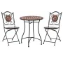 Bistro table and chairs 3-piece set with terracotta ceramic mosaic. by vidaXL, Garden sets - Ref: Foro24-279689, Price: 220,9...