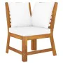 Garden furniture 5 pcs cream cushions solid acacia wood by vidaXL, Garden sets - Ref: Foro24-3057770, Price: 561,08 €, Discou...