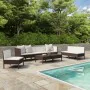 Garden furniture set 9 pieces and brown synthetic rattan cushions by vidaXL, Garden sets - Ref: Foro24-3056969, Price: 506,03...