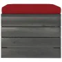 Pallet ottoman for garden with pine wood cushion by vidaXL, Modular outdoor sofas - Ref: Foro24-3061704, Price: 77,16 €, Disc...