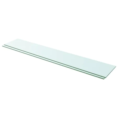 Shelves 2 units transparent glass panel 110x20 cm by vidaXL, Shelves and shelves - Ref: Foro24-3051589, Price: 39,14 €, Disco...