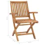 Garden chairs, 2 units, teak wood with gray cushions. by vidaXL, Garden chairs - Ref: Foro24-3062422, Price: 251,41 €, Discou...