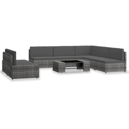 Garden furniture set 7 pieces gray synthetic rattan by vidaXL, Garden sets - Ref: Foro24-3054608, Price: 609,21 €, Discount: %