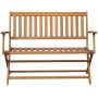 Garden bench with cushion solid acacia wood 120 cm by vidaXL, garden benches - Ref: Foro24-3064239, Price: 134,53 €, Discount: %