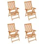 Garden chairs 4 pcs solid teak wood with blue cushions by vidaXL, Garden chairs - Ref: Foro24-3065534, Price: 469,70 €, Disco...