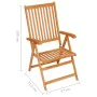 Garden chairs 4 pcs solid teak wood with blue cushions by vidaXL, Garden chairs - Ref: Foro24-3065534, Price: 469,70 €, Disco...