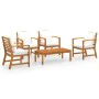 5-piece garden furniture set with solid acacia wood cushions by vidaXL, Garden sets - Ref: Foro24-3057790, Price: 515,04 €, D...