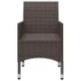 Garden furniture 9 pieces synthetic rattan and brown glass by vidaXL, Garden sets - Ref: Foro24-3058341, Price: 599,40 €, Dis...