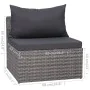 Garden furniture set 9 pieces and gray synthetic rattan cushions by vidaXL, Garden sets - Ref: Foro24-3059491, Price: 1,00 €,...