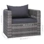 Garden furniture set 9 pieces and gray synthetic rattan cushions by vidaXL, Garden sets - Ref: Foro24-3059491, Price: 1,00 €,...