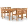 Garten-Essgruppe 5-teilig aus massivem Teakholz von vidaXL, Gartensets - Ref: Foro24-3059943, Preis: 779,77 €, Rabatt: %