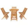 Folding garden dining set 9 pieces solid teak wood by vidaXL, Garden sets - Ref: Foro24-3059969, Price: 623,49 €, Discount: %