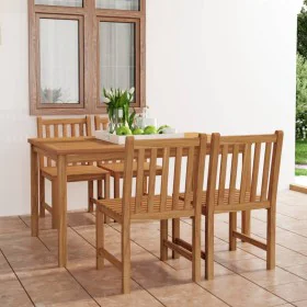 Garden dining set 5 pieces solid teak wood by vidaXL, Garden sets - Ref: Foro24-3059933, Price: 637,09 €, Discount: %