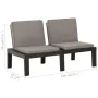 4-piece garden furniture set with gray plastic cushions by vidaXL, Garden sets - Ref: Foro24-3059836, Price: 303,93 €, Discou...