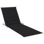 Lounger with solid acacia wood and stainless steel cushion by vidaXL, Loungers - Ref: Foro24-3061465, Price: 236,92 €, Discou...