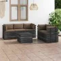 Garden pallet furniture 6 pieces cushions solid pine wood by vidaXL, Garden sets - Ref: Foro24-3061895, Price: 646,41 €, Disc...