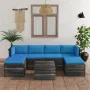 Pallet furniture for garden 7 pcs solid pine wood cushions by vidaXL, Garden sets - Ref: Foro24-3061975, Price: 616,37 €, Dis...