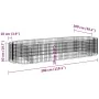 Galvanized iron gabion bed 300x100x50 cm by vidaXL, Pots and planters - Ref: Foro24-152041, Price: 87,01 €, Discount: %