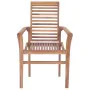 Dining chairs 4 units solid teak wood with red cushions by vidaXL, Garden chairs - Ref: Foro24-3062628, Price: 396,28 €, Disc...