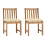 Garden chairs, 2 units, solid teak wood with cushions. by vidaXL, Garden chairs - Ref: Foro24-3062933, Price: 217,10 €, Disco...