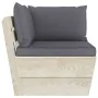 2-seater garden pallet sofa with fir wood cushions by vidaXL, Garden sets - Ref: Foro24-3063384, Price: 167,74 €, Discount: %