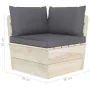 2-seater garden pallet sofa with fir wood cushions by vidaXL, Garden sets - Ref: Foro24-3063384, Price: 167,74 €, Discount: %