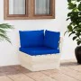 Ecksofa aus Gartenpaletten mit imprägnierten Tannenkissen von vidaXL, Modulare Sofas für den Außenbereich - Ref: Foro24-30633...