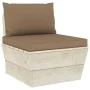 4-seater garden pallet sofa with fir wood cushions by vidaXL, Garden sets - Ref: Foro24-3063452, Price: 326,35 €, Discount: %