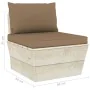 4-seater garden pallet sofa with fir wood cushions by vidaXL, Garden sets - Ref: Foro24-3063452, Price: 326,35 €, Discount: %