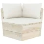 2-seater garden pallet sofa with fir wood cushions by vidaXL, Garden sets - Ref: Foro24-3063386, Price: 211,62 €, Discount: %