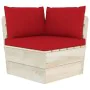 2-seater garden pallet sofa with fir wood cushions by vidaXL, Garden sets - Ref: Foro24-3063390, Price: 176,25 €, Discount: %