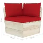 2-seater garden pallet sofa with fir wood cushions by vidaXL, Garden sets - Ref: Foro24-3063390, Price: 176,25 €, Discount: %