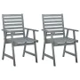 Garden dining chairs 2 pcs solid acacia wood with cushions by vidaXL, Garden chairs - Ref: Foro24-3064411, Price: 174,39 €, D...