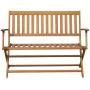 Solid acacia wood garden bench with cushion 120 cm by vidaXL, garden benches - Ref: Foro24-3064254, Price: 132,60 €, Discount: %