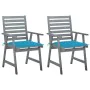 Garden dining chairs 2 pcs solid acacia wood with cushions by vidaXL, Garden chairs - Ref: Foro24-3064405, Price: 173,99 €, D...