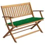 Garden bench with cushion solid acacia wood 120 cm by vidaXL, garden benches - Ref: Foro24-3064259, Price: 130,09 €, Discount: %