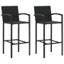 Garden bar furniture 3-piece set, synthetic rattan, black armrests by vidaXL, Garden sets - Ref: Foro24-3064805, Price: 318,0...