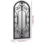 Black iron garden mirror for outdoor use 100x45 cm by vidaXL, Mirrors - Ref: Foro24-318374, Price: 131,12 €, Discount: %